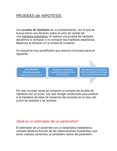 Pruebas de hipótesis en Bioestadística PRUEBAS de HIPOTESIS Una