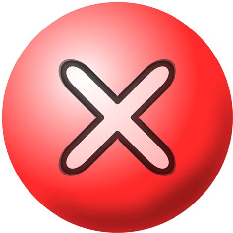 Red X Icon - Openclipart