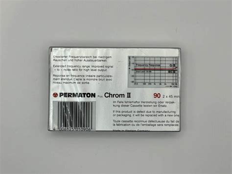 Permaton Blank Cassette Tape Chrom II 90 HiFi Position II