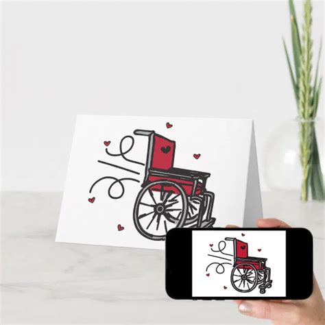 Rolling Wheelchair Card Zazzle