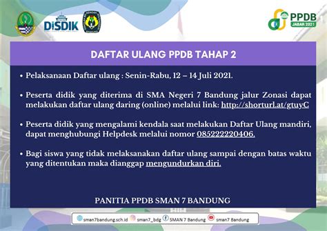 Pengumuman Hasil Dan Informasi Daftar Ulang Ppdb Tahap Zonasi