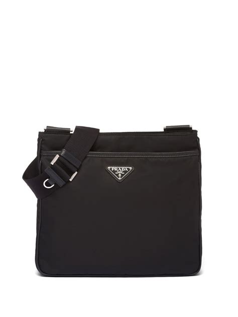 Prada Re Nylon Messenger Bag Black Farfetch Ae