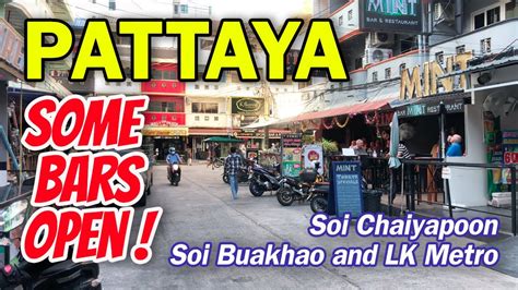 Pattaya Some Bars Open Soi Buakhao Soi Chaiyapoon Lk Metro Daytime