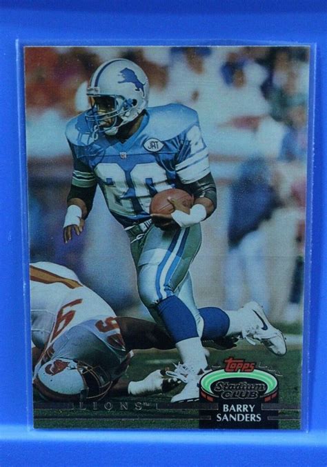 Barry Sanders Topps Stadium Members Choice In Great Condition