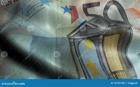 Cincuenta Euro Arrugado Bill Banknote Obverse Imagen De Archivo