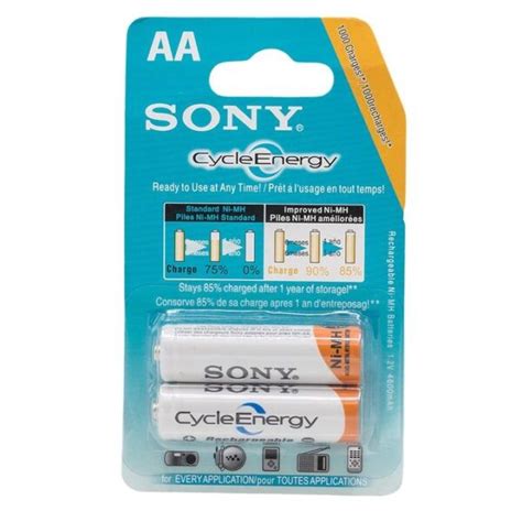 Sony Cycle Energy 4600mAh Rechargeable Battery AA 2pcs Quickee