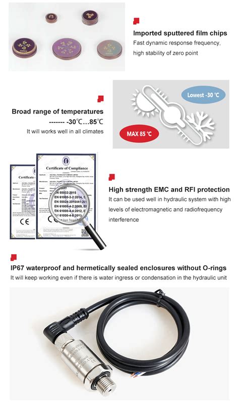 Holykell 4 20ma Hydraulic Oil Pressure Sensor For Engineering Machinery