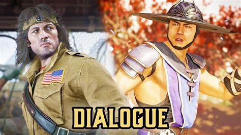 Rambo Finds Kung Lao Undaunting Dialogue Mortal Kombat 11 Ultimate Version Youtube