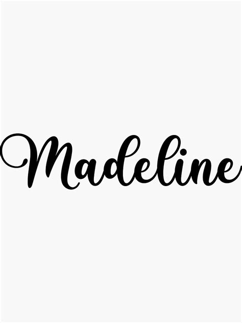 Madeline Name Handwritten Calligraphy Sticker For Sale By