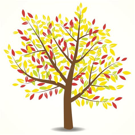 Vector Autumn Tree Stock Vector Illustration Of Concept 33104035