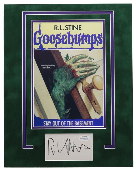 R L Stine Signed Goosebumps X Custom Matted Cut Display Psa