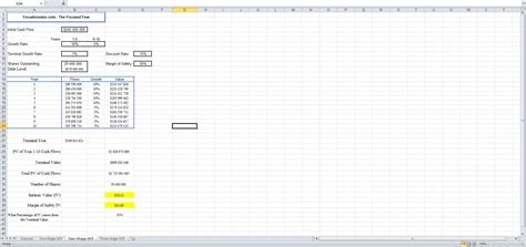 Discount Cash Flow Template In Excel Eloquens Hot Sex Picture