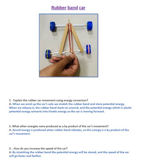 Ganesh - Science Project - Rubber Band Car | PDF