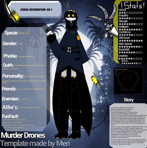 Serial Designation Xr 1 Murder Drone Oc Template By Kuwoshizilla On