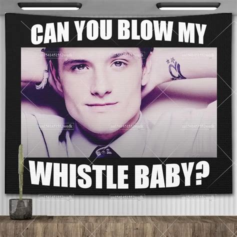 Josh Hutcherson Whistle Baby Tapestry Wall Hanging Meme Flag Astronauts