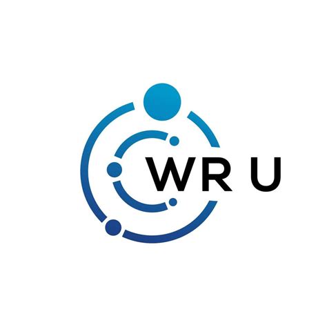 WRU letter technology logo design on white background. WRU creative ...