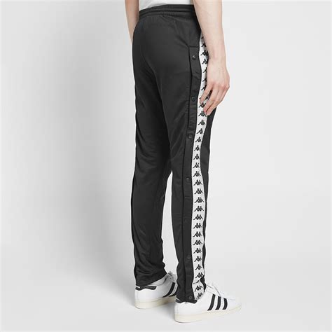 Kappa Astoria Snap Slim Track Pant Black And White End Us