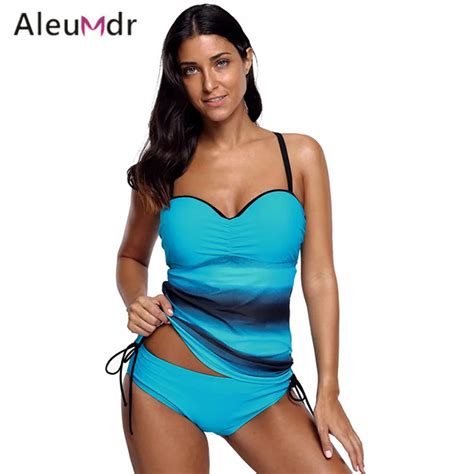 Aleumdr Swimming Suit For Women Sexy Push Up Padded Bra Tankini