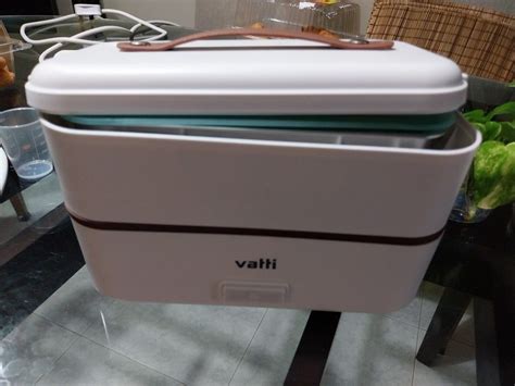 VATTI Double Layer Portable Electric Stainless Steel Lunch Box Can