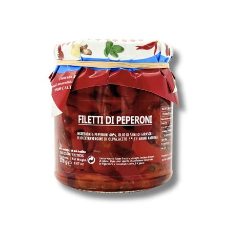 Filetti Di Peperoni In Olio Frutti Di Sicilia Failla Prodotti Tipici