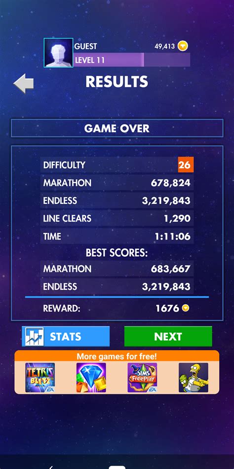 My new high score! :)) : r/Tetris