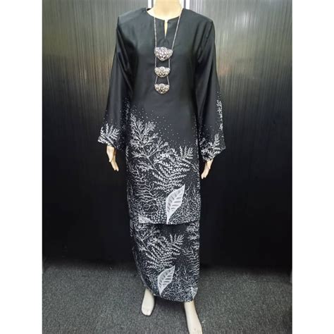 Baju Kurung Pahang Batik Ella KB23034 Seta Pura Silk BBS Shopee Thailand