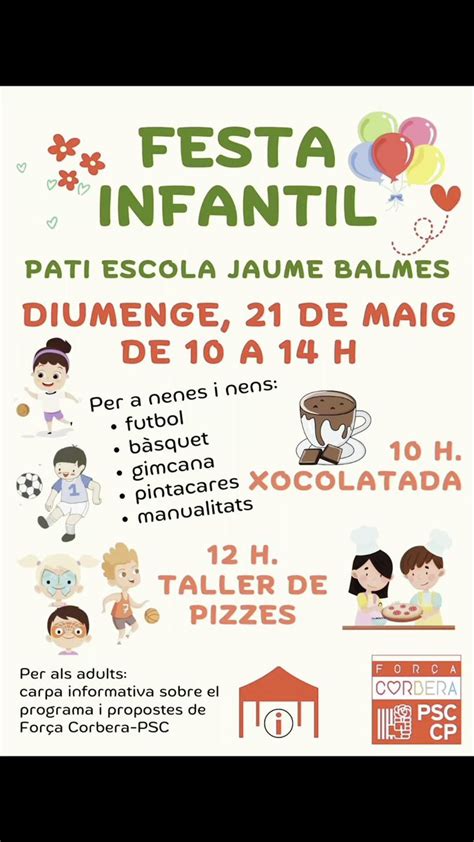 Força Corbera PSC on Twitter Festa Infantil al pati del Jaume