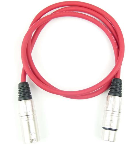 X M Pol Mikrofonkabel Xlr Male Xlr Female Rot Dmx Mikrofon Kabel