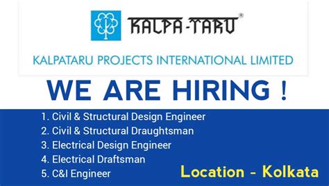 Kalpataru Projects International Ltd Hiring For Kolkata Location For