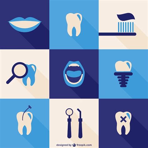 Premium Vector Dental Icons Set