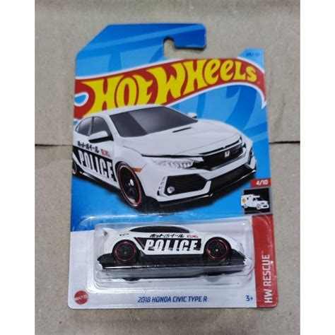 Hot Wheels Case L Honda Civic Type R Police Shopee Singapore