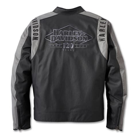 Mens 120th Anniversary Imprint Harley Davidson Riding Jacket