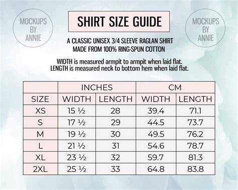 Tops Size Chart