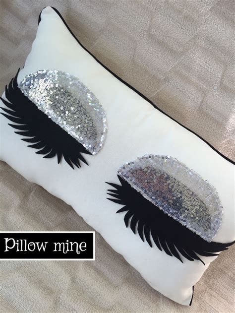 Silver Sequin Pillow Eyelash Pillow Eyelash Pillow Case Pillows