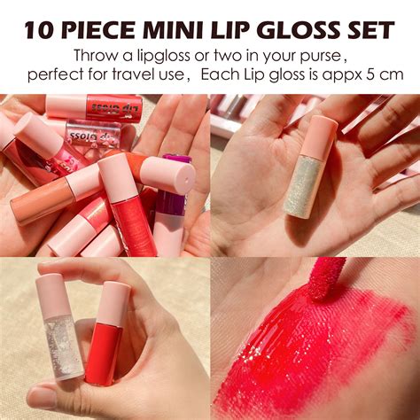 Pcs Mini Lip Gloss Set Long Wearing High Shine Lip Gloss Kit Waterproof Nude Matte Lipstick