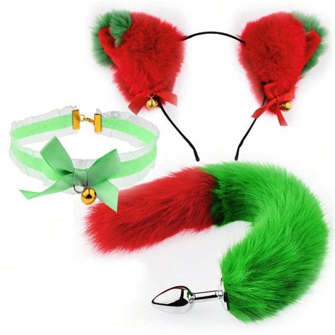 Unique SM Fantasy Set Featuring Metal Anal Plug Fox Tail Fox Ears
