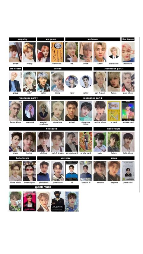 Jaemin Photocard Template Printable Word Searches