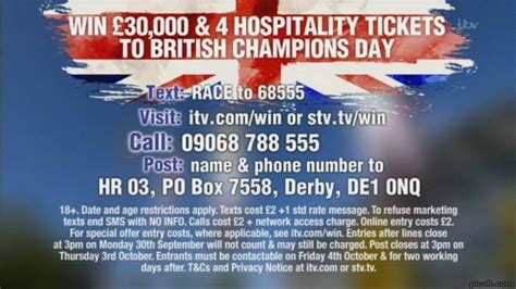 WIN 30 000 4 HOSPITALITY TICKETS TO BRITISH CHAMPIONS DAY Picalt