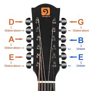 Vangoa Saitige Westerngitarre Mit Tonabnehmer Band Eq Elektro