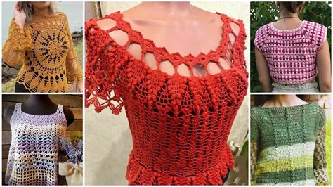 Crochet Multicoloured Cotton Thread Top Crochet Fancy Top Designs YouTube