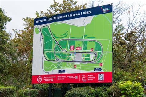 Italie, Monza, Entrance To Monza with Circuit Map Editorial Stock Image ...