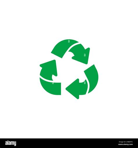 Triángulo verde flechas de reciclaje icono vector sobre fondo aislado