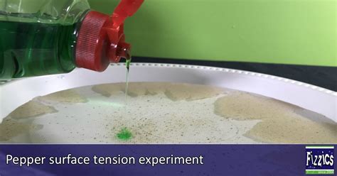 Pepper & surface tension science experiment | Fizzics Education