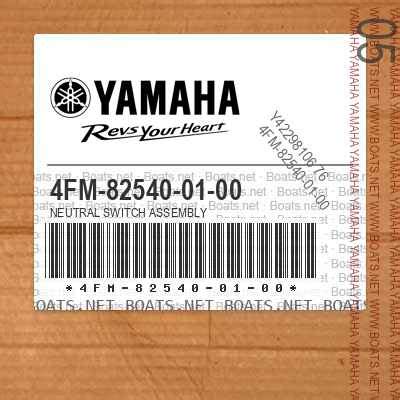 Yamaha 4FM 82540 01 00 Neutral Switch Assembly Boats Net