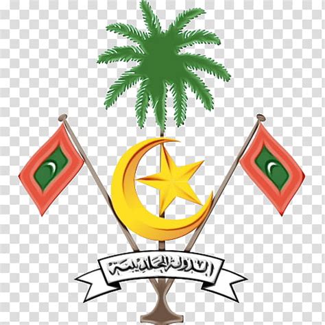 Free Download Palm Tree Emblem Of Maldives Flag Of The Maldives