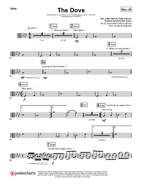 The Dove Choral Anthem Satb Viola Sheet Music Pdf The Belonging Co