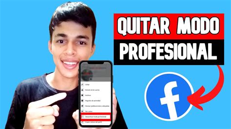 Como Quitar El Modo Profesional En Facebook Youtube