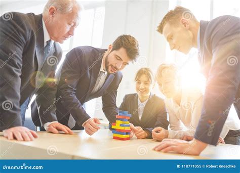 Business People In Team Building Workshop Stock Image Image Of