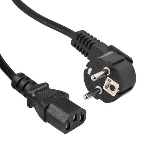 Computer Power Cable Cord – 1.5m for Desktops, PC, Printers, and ...