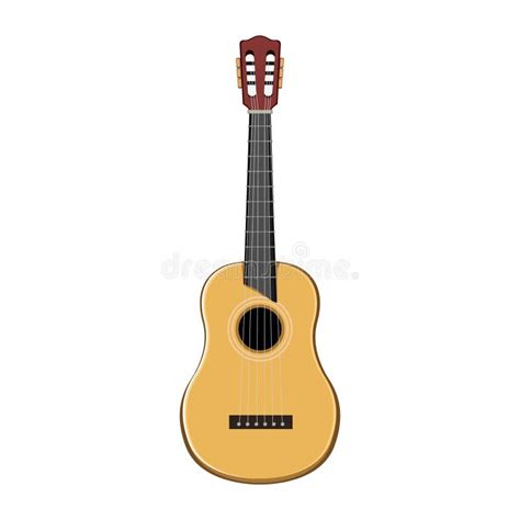 Acoustic Guitar Set Cartoon Vector Illustration Stock Vector